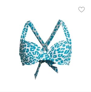 P1. NWT CALVIN KLEIN PRINTED UNDERWIRE BIKINI TOP SIZE XS